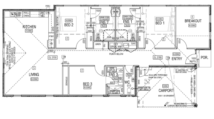 A floor plan for a two bedroom apartment.