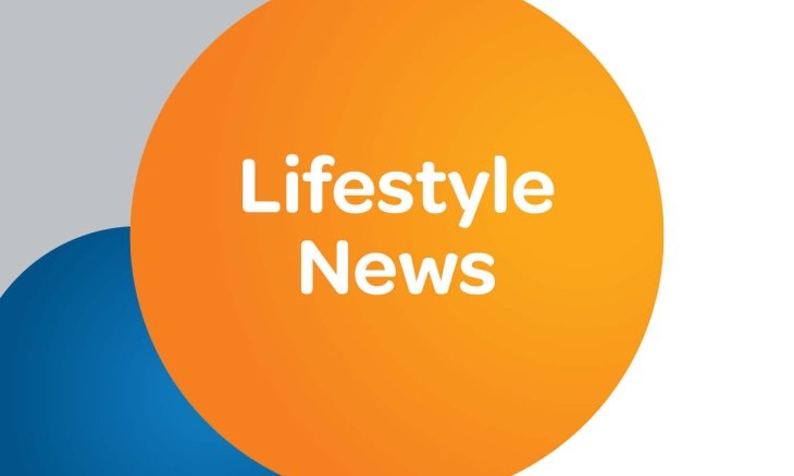 A blue and orange circle with the words lifestyle news.